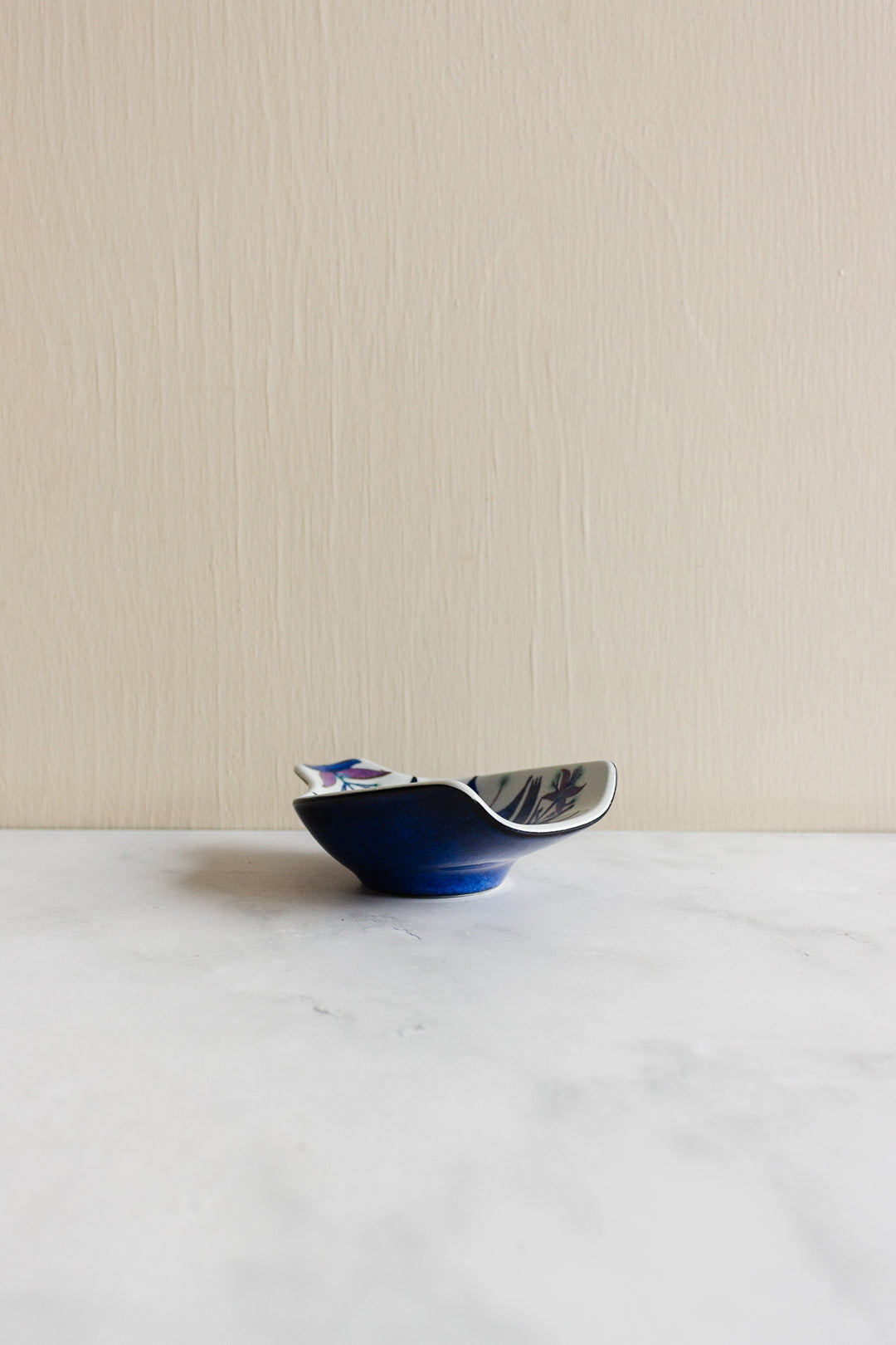 vintage Copenhagen hand painted "fajance" spoon rest