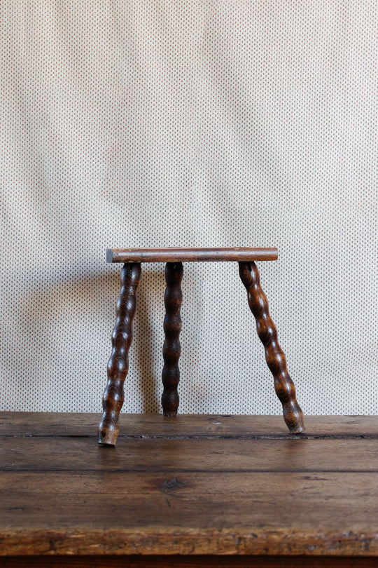 vintage french bobbin leg stool