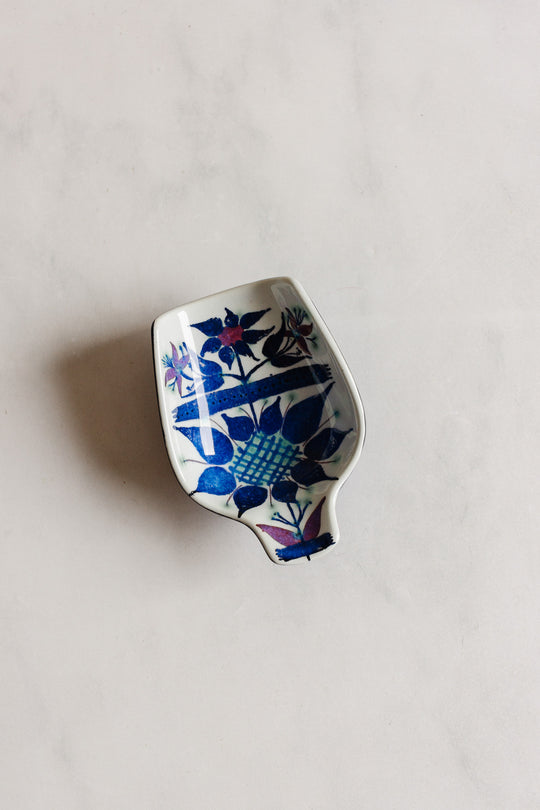 vintage Copenhagen hand painted "fajance" spoon rest