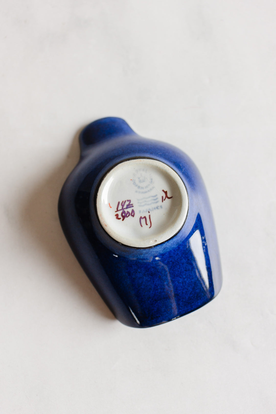 vintage Copenhagen hand painted "fajance" spoon rest