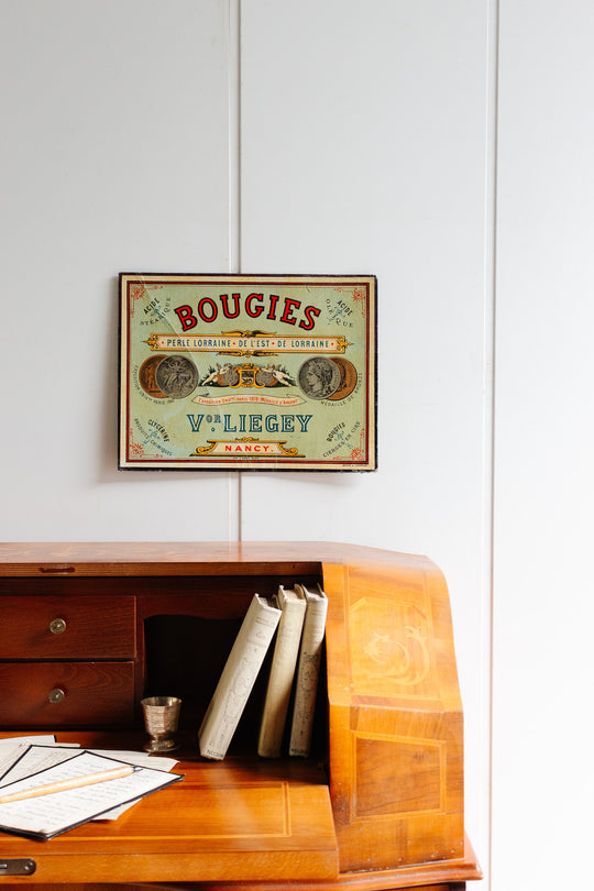 antique french "bougies" advertisement