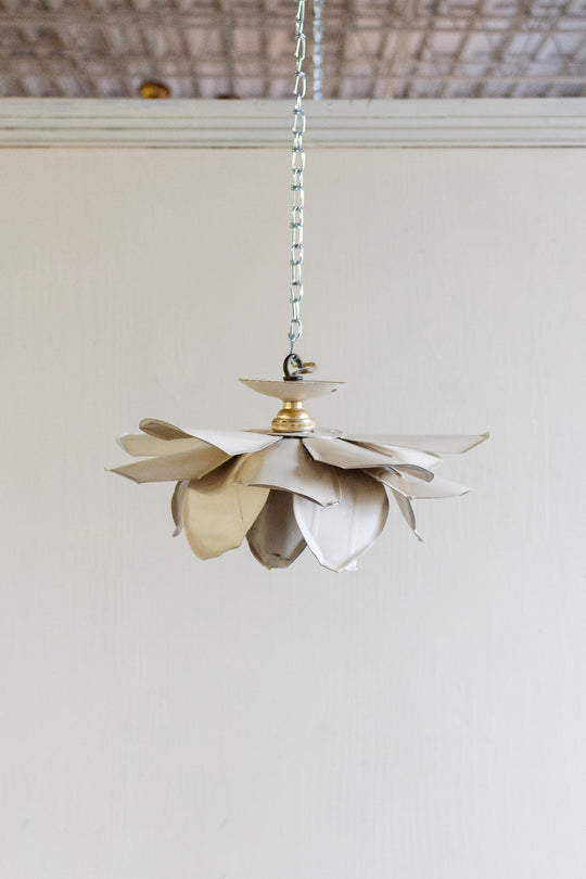 french midcentury floral pendant lamp
