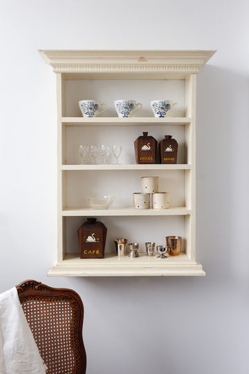 vintage farmhouse wall mounted wood shelf