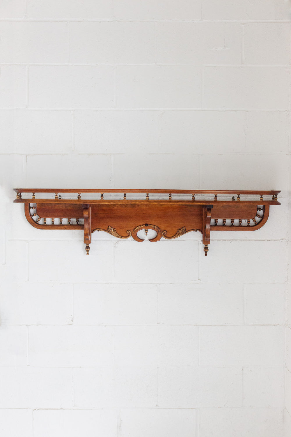 mid-century neo classical style wall mounted shelf