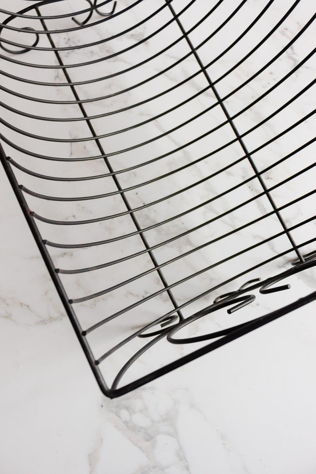 vintage french metal dish rack