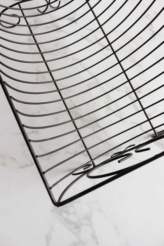 vintage french metal dish rack