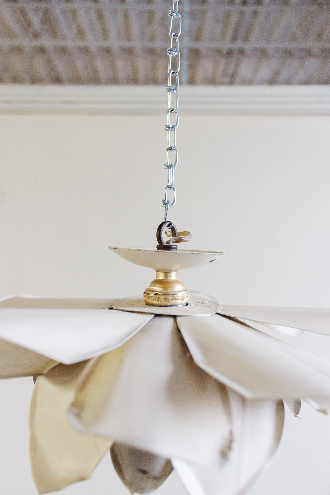 french midcentury floral pendant lamp