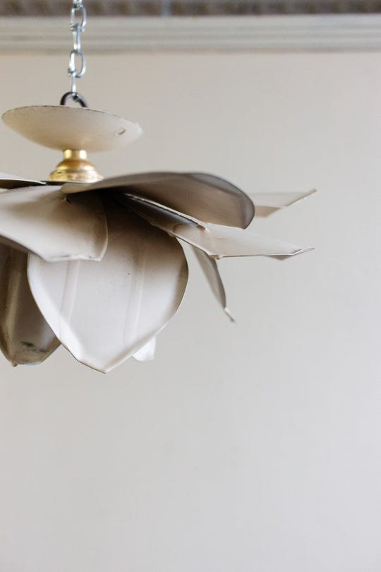 french midcentury floral pendant lamp