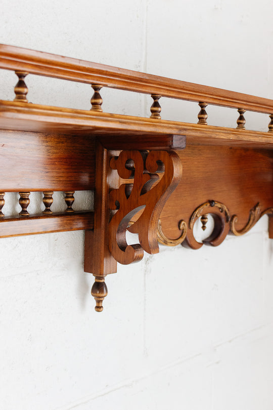 mid-century neo classical style wall mounted shelf