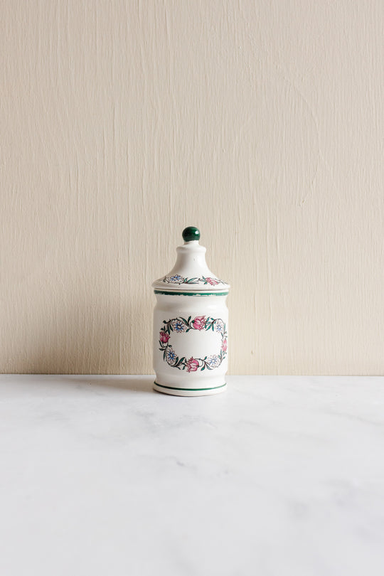 vintage french "moutarde de parizot" lidded mustard pot with spoon