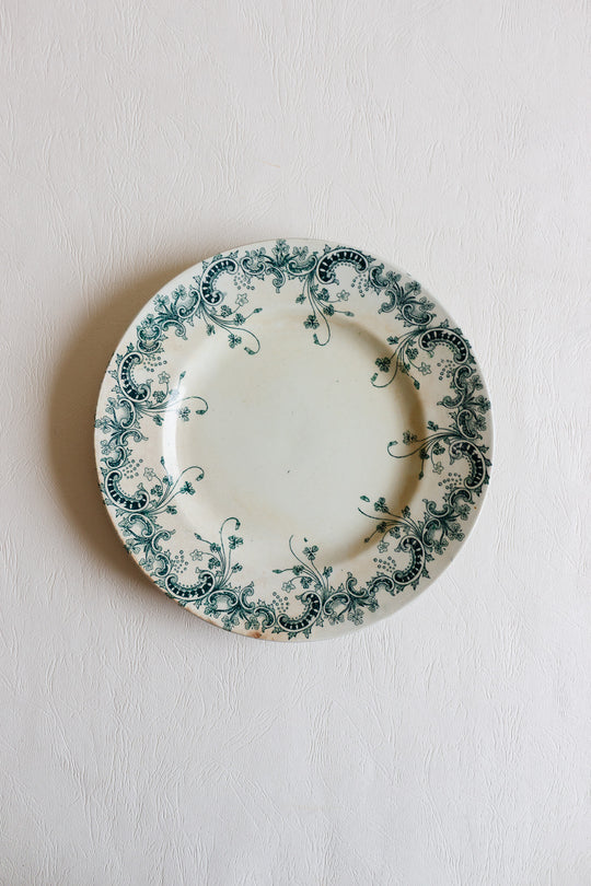 antique french transferware plate