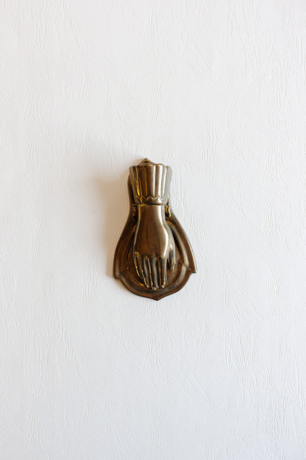 antique victorian heavy brass hand letter holder