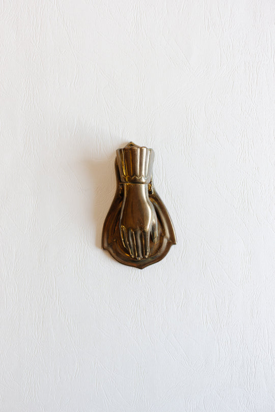 antique victorian heavy brass hand letter holder
