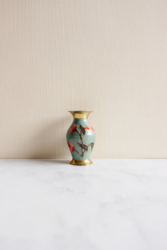 vintage french cloisonné bud vase