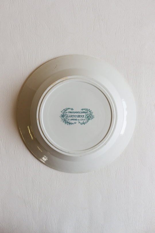 établissements céramiques de saint-amand-les-eaux "jardinière" deep serving dish
