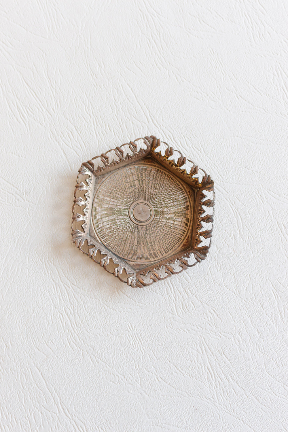 antique french silver trinket dish with "poinçons"