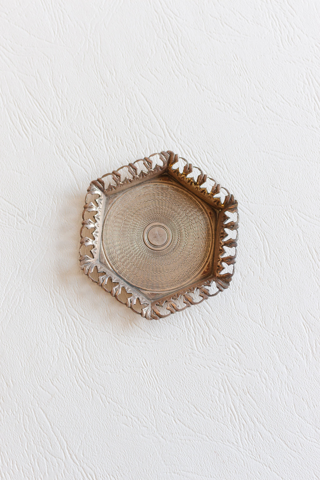 antique french silver trinket dish with "poinçons"