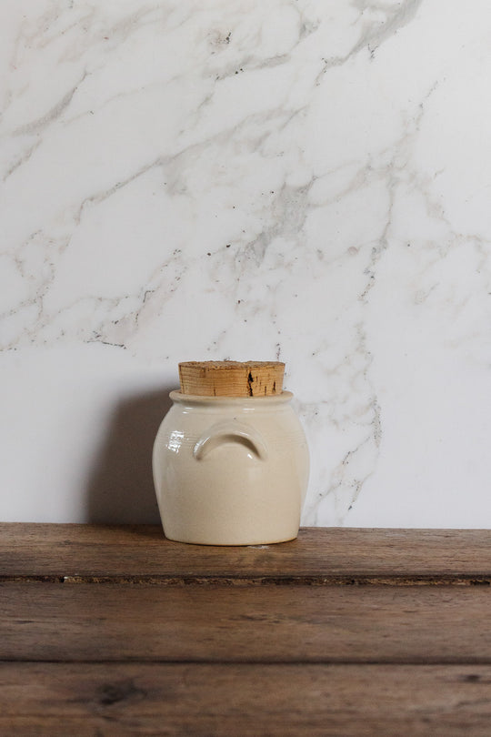 vintage french petit cream confit pot