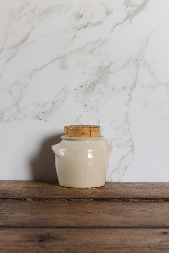 vintage french petit cream confit pot