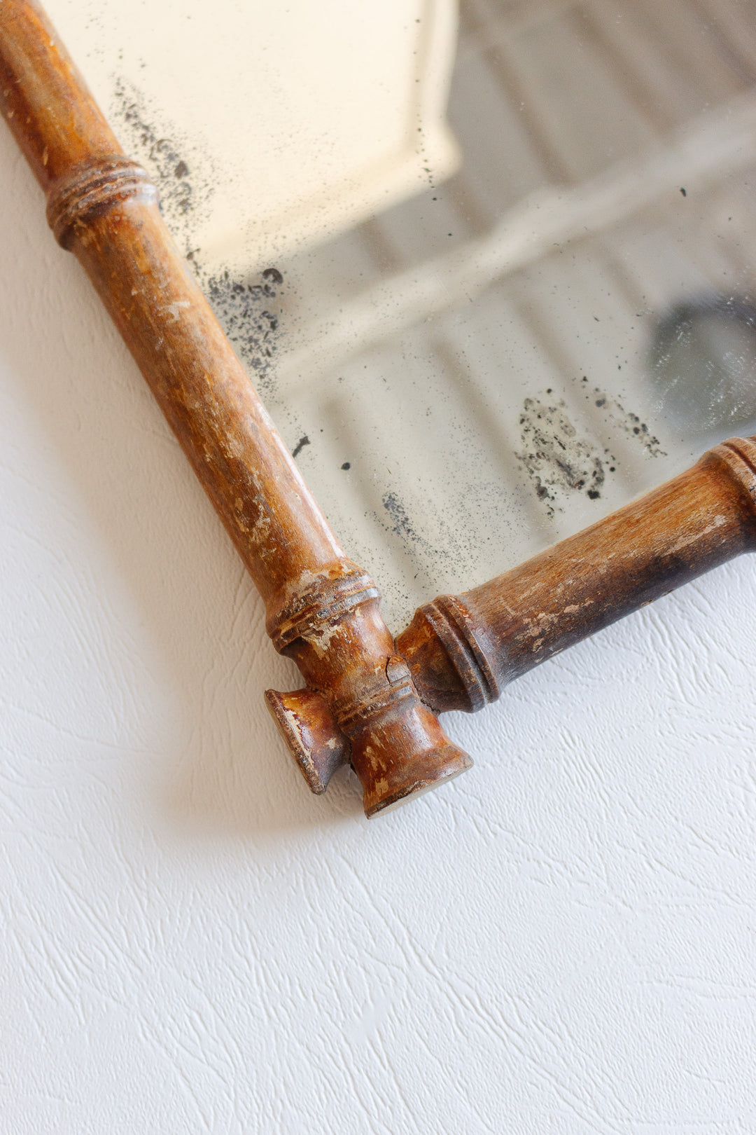 1930s french faux bamboo mirror