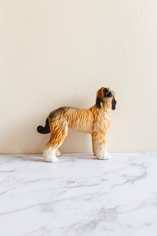 vintage English porcelain afghan hound figurine