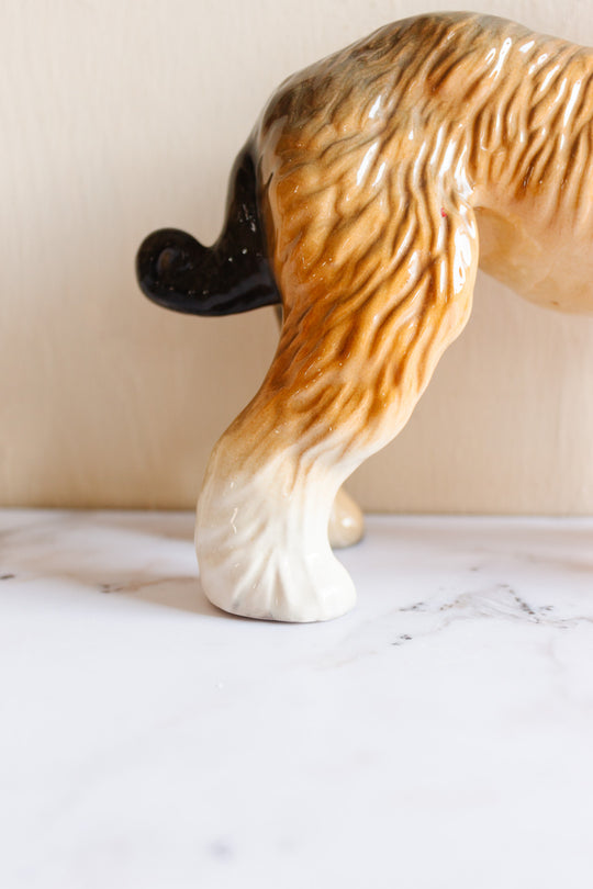 vintage English porcelain afghan hound figurine
