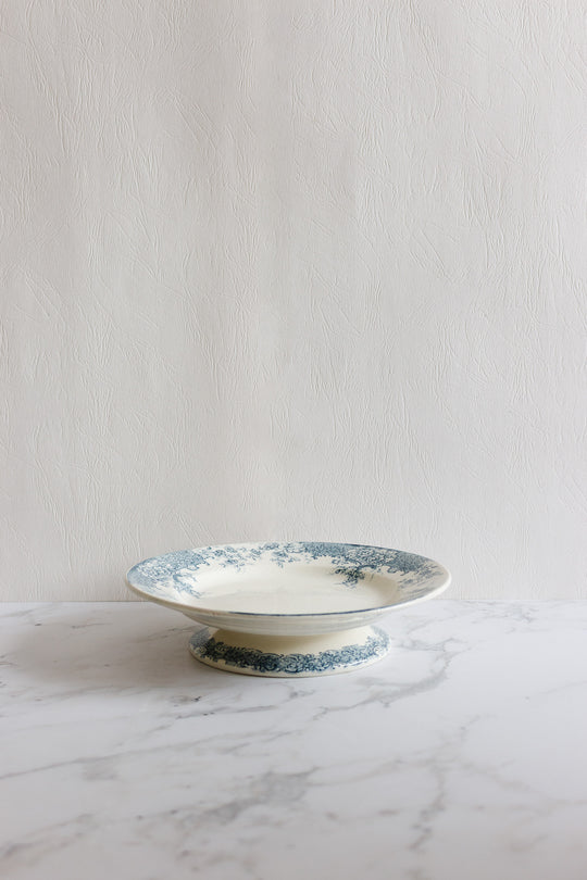 antique french choisy le roi transferware compotier