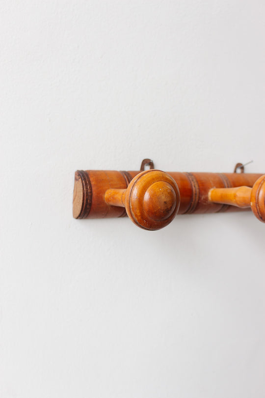 1930s french faux bamboo 3 prong patère