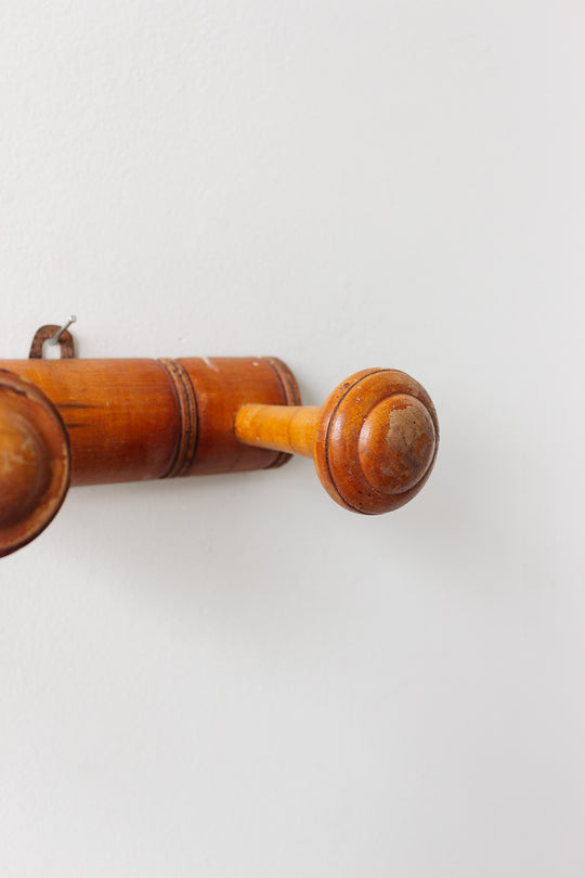 1930s french faux bamboo 3 prong patère