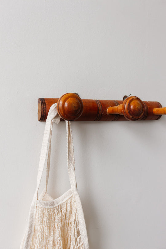 1930s french faux bamboo 3 prong patère