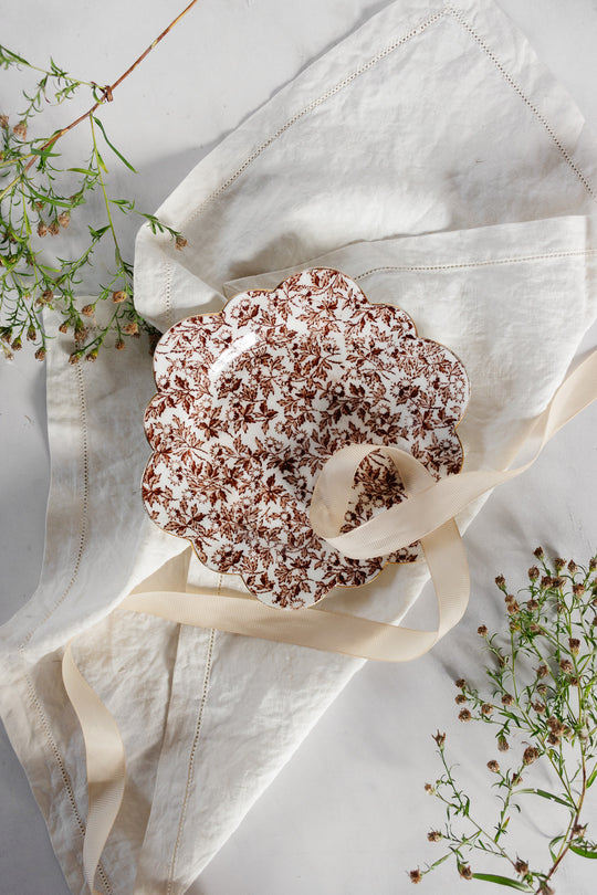 rare turn of the century chapman england floral plate with raised swirl texture