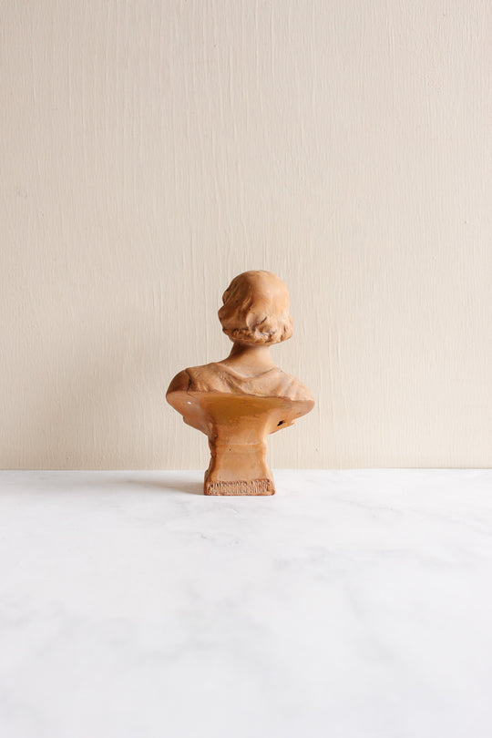 “femme” 1930s French terra cotta bust