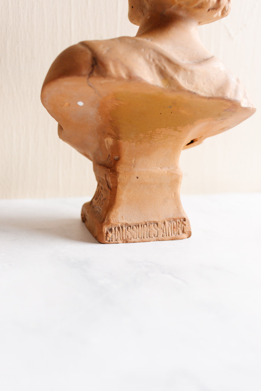 “femme” 1930s French terra cotta bust