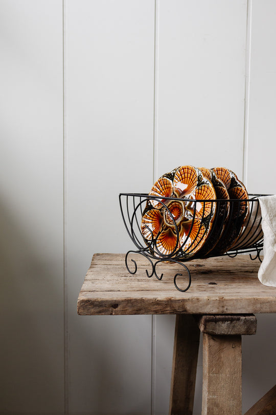 vintage french metal dish rack