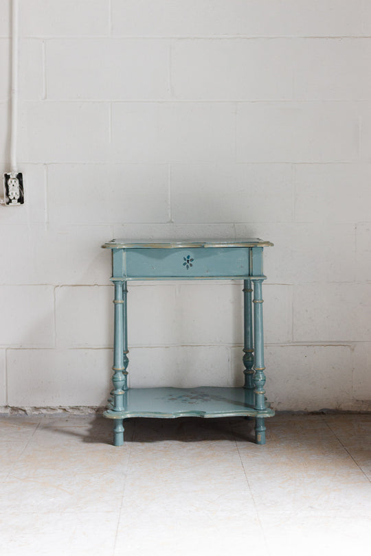 vintage french robin's egg blue "table à ouvrage"