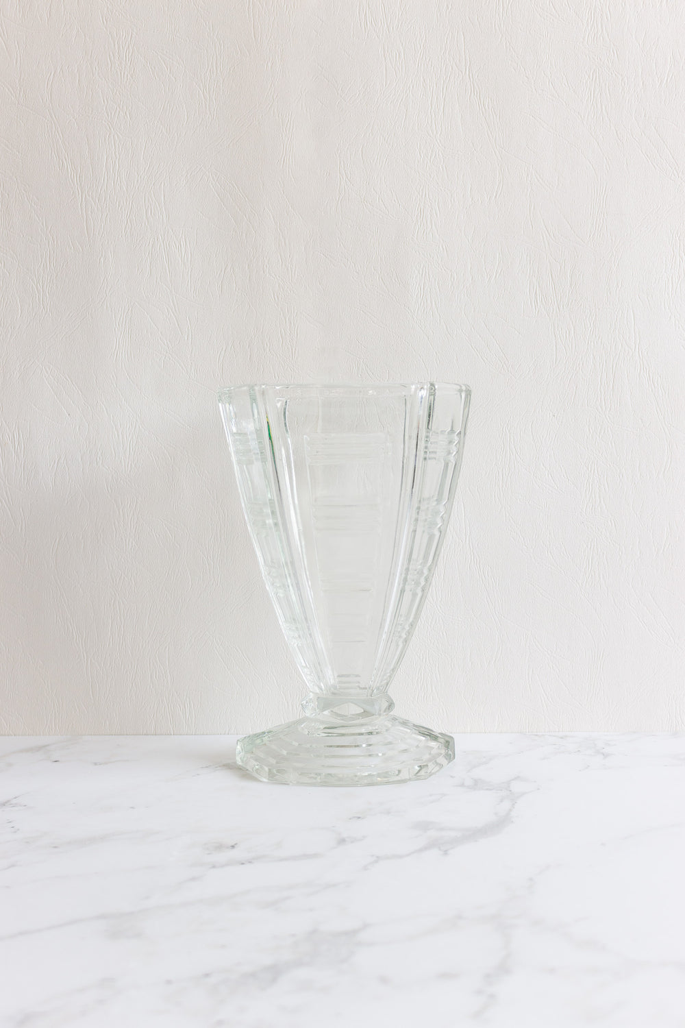 art deco french pressed glass vase