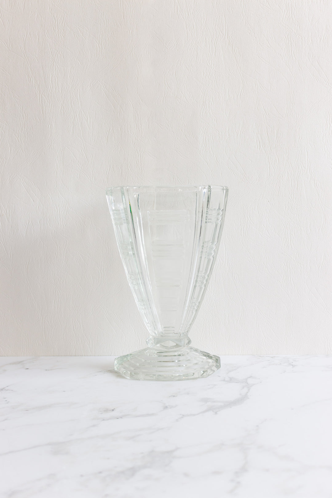 art deco french pressed glass vase
