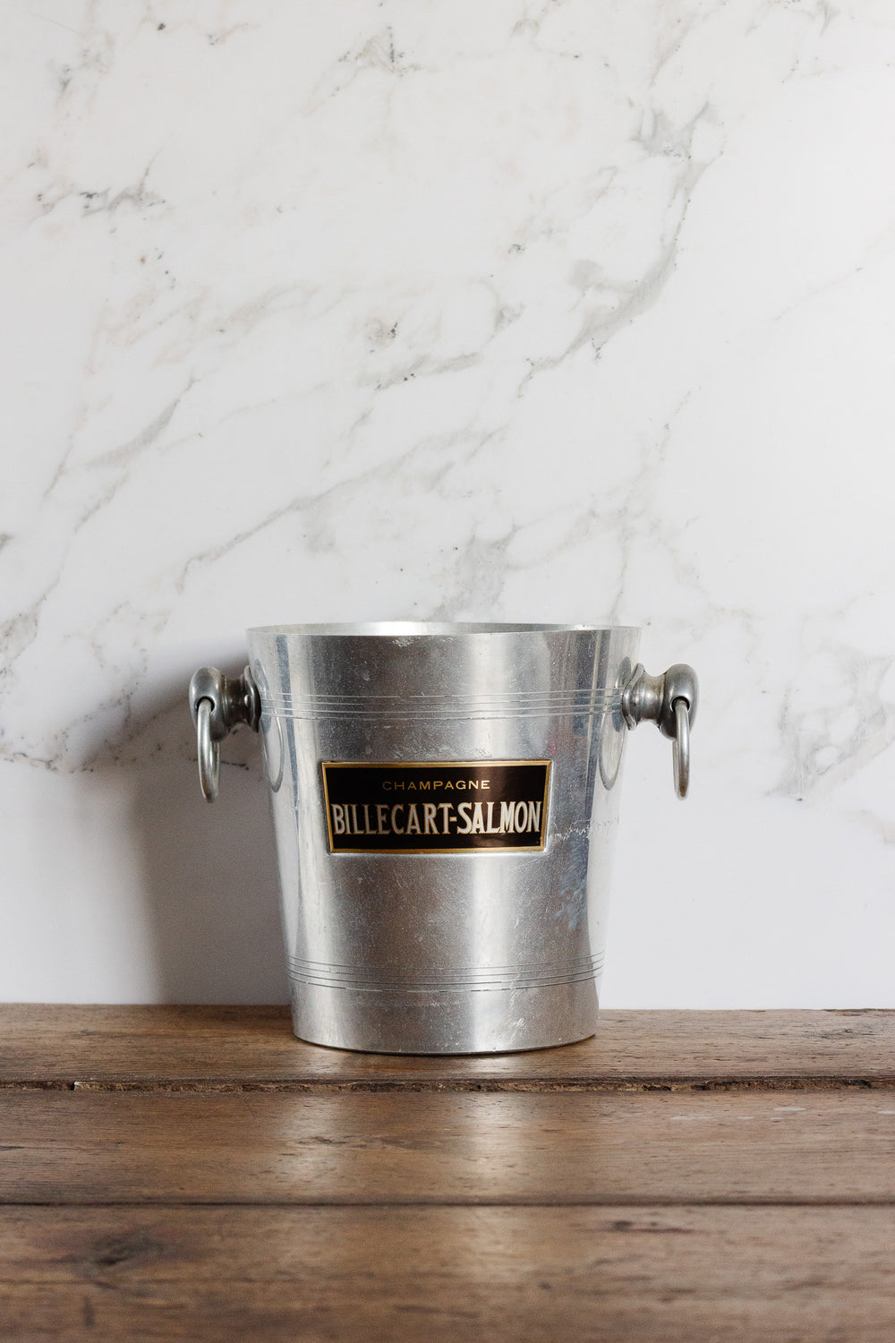 vintage french aluminum Billecart-Salmon champagne bucket