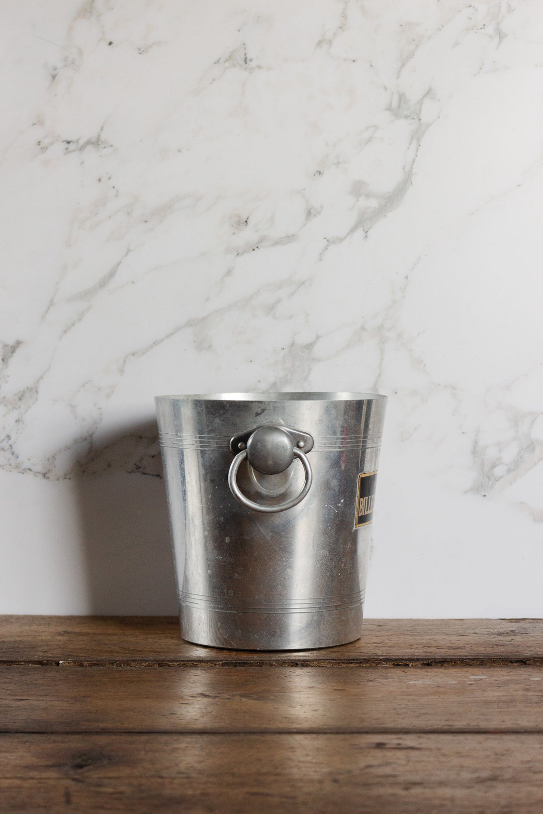 vintage french aluminum Billecart-Salmon champagne bucket