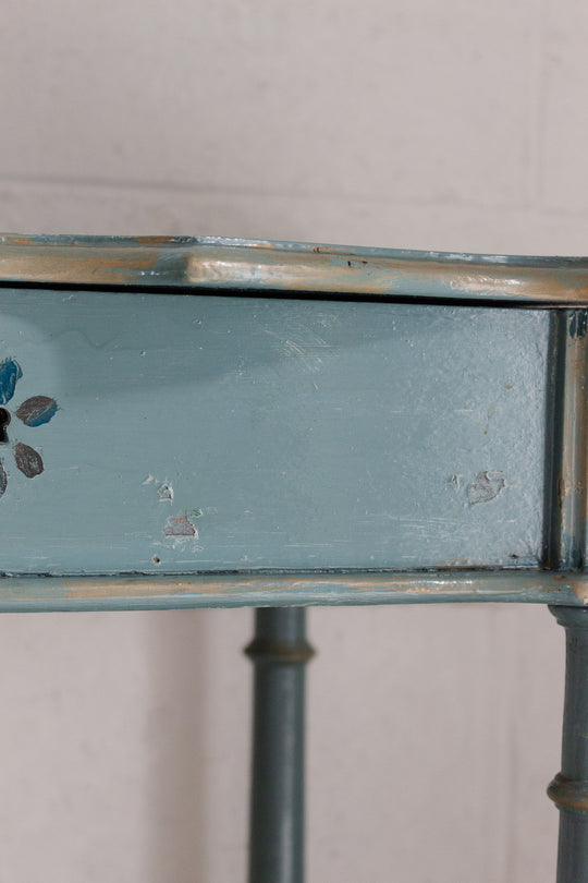 vintage french robin's egg blue "table à ouvrage"