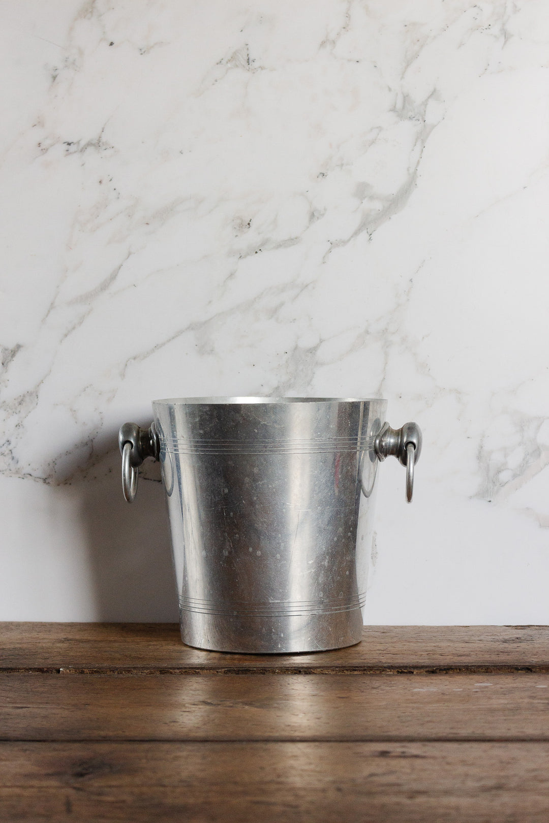 vintage french aluminum Billecart-Salmon champagne bucket