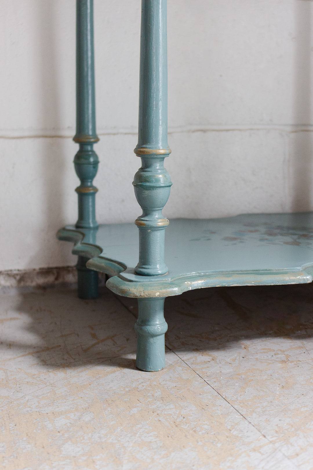 vintage french robin's egg blue "table à ouvrage"