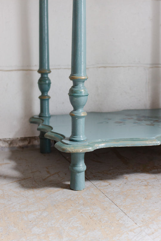 vintage french robin's egg blue "table à ouvrage"