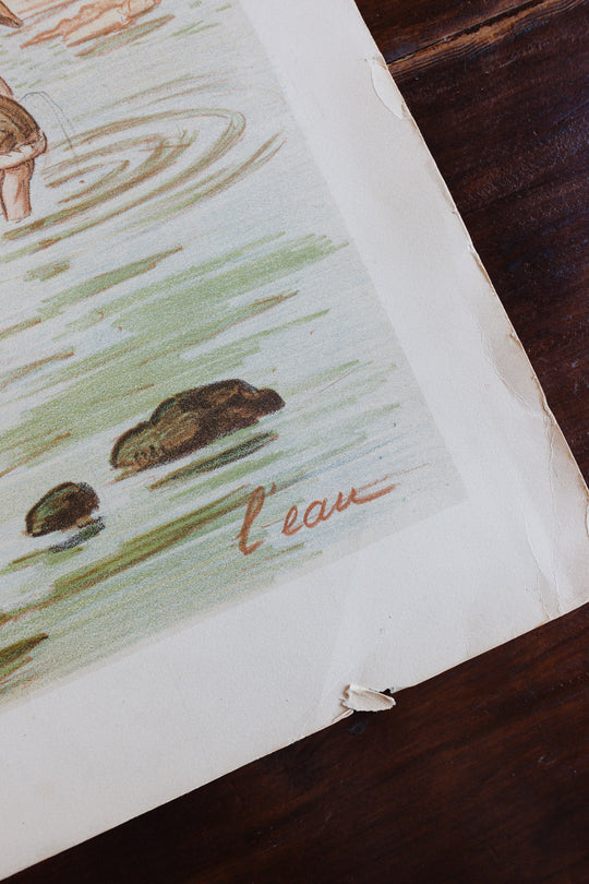 antique french "café de paris" handwritten menu dated 1923