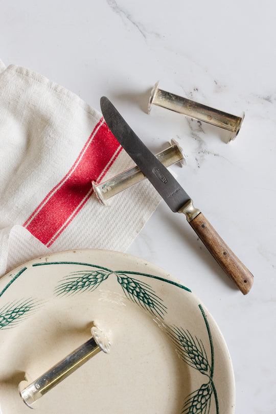 set of 8 antique french silver stamped "porte-couteaux"