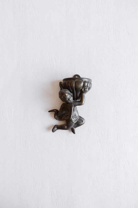 antique french cherub wall mounted planter