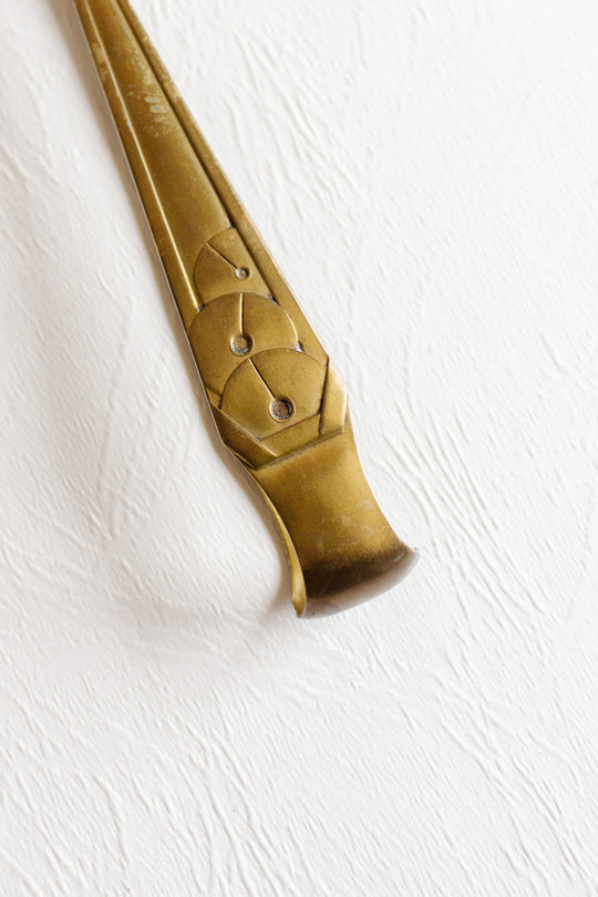 vintage french brass ice or sugar tongs