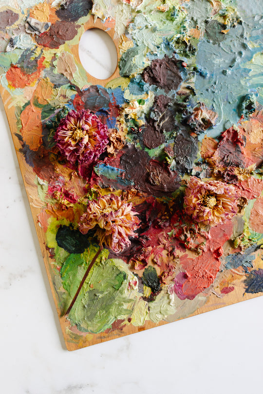 vintage french artist's palette