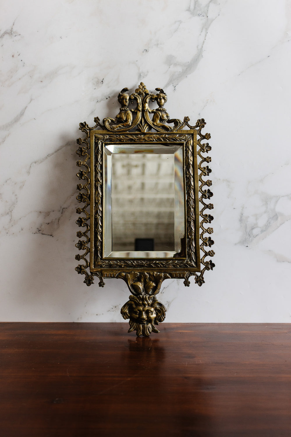 late 19th century french baroque revival mascaron mirror