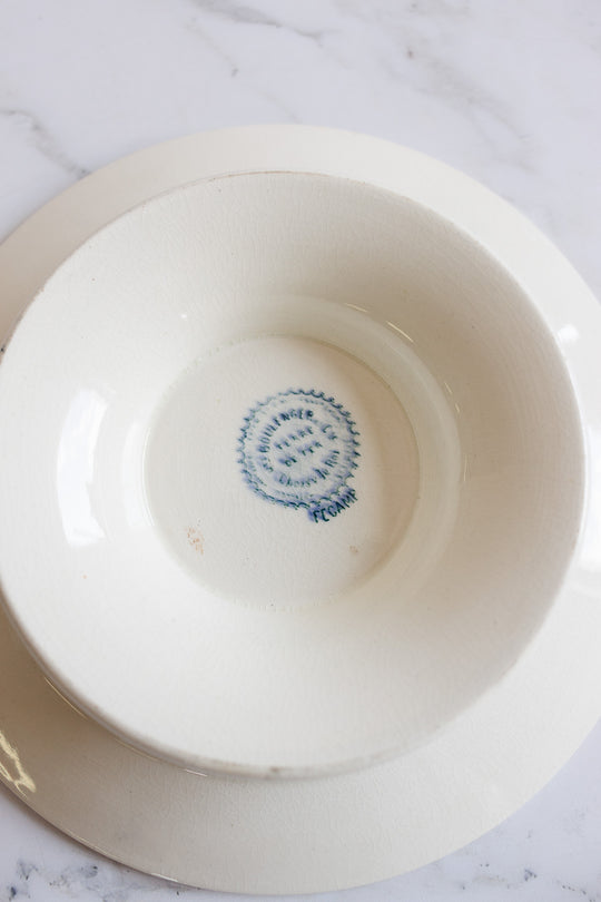 antique french choisy le roi transferware compotier